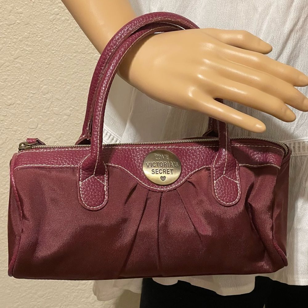 Victoria’s Secret Maroon / Burgandy Red Nylon Bag Tote Cosmetic Bag